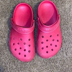 Pink crocs, size 8